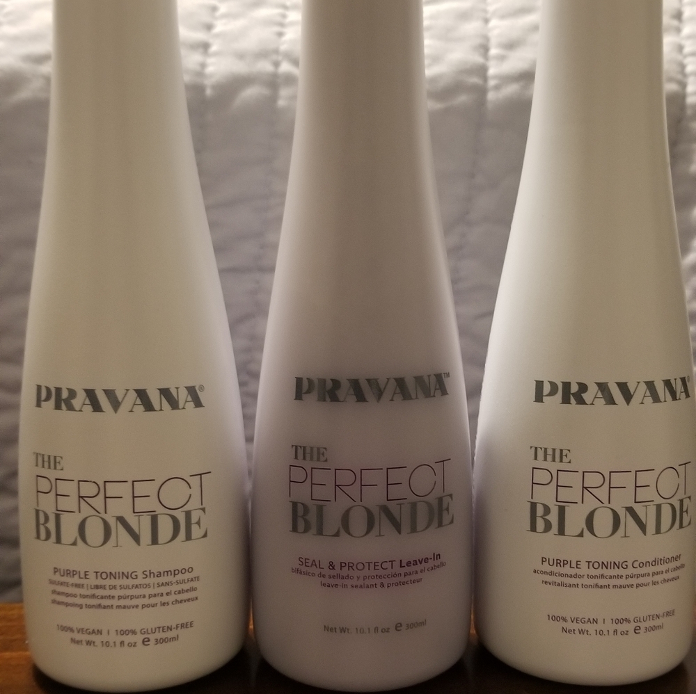Shampoo, conditioner and leave in treatment